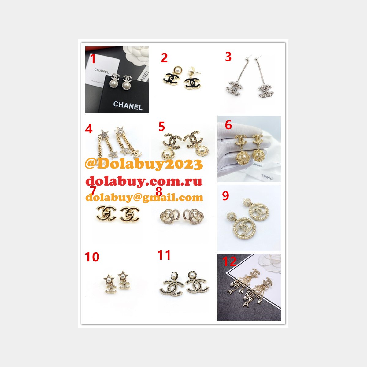COPY DESIGNER CC EARRINGS LUXURY