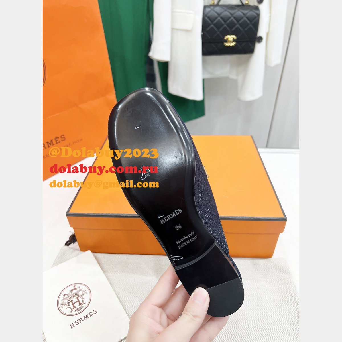 Best hermes Fashion Mule slippers Wholesale