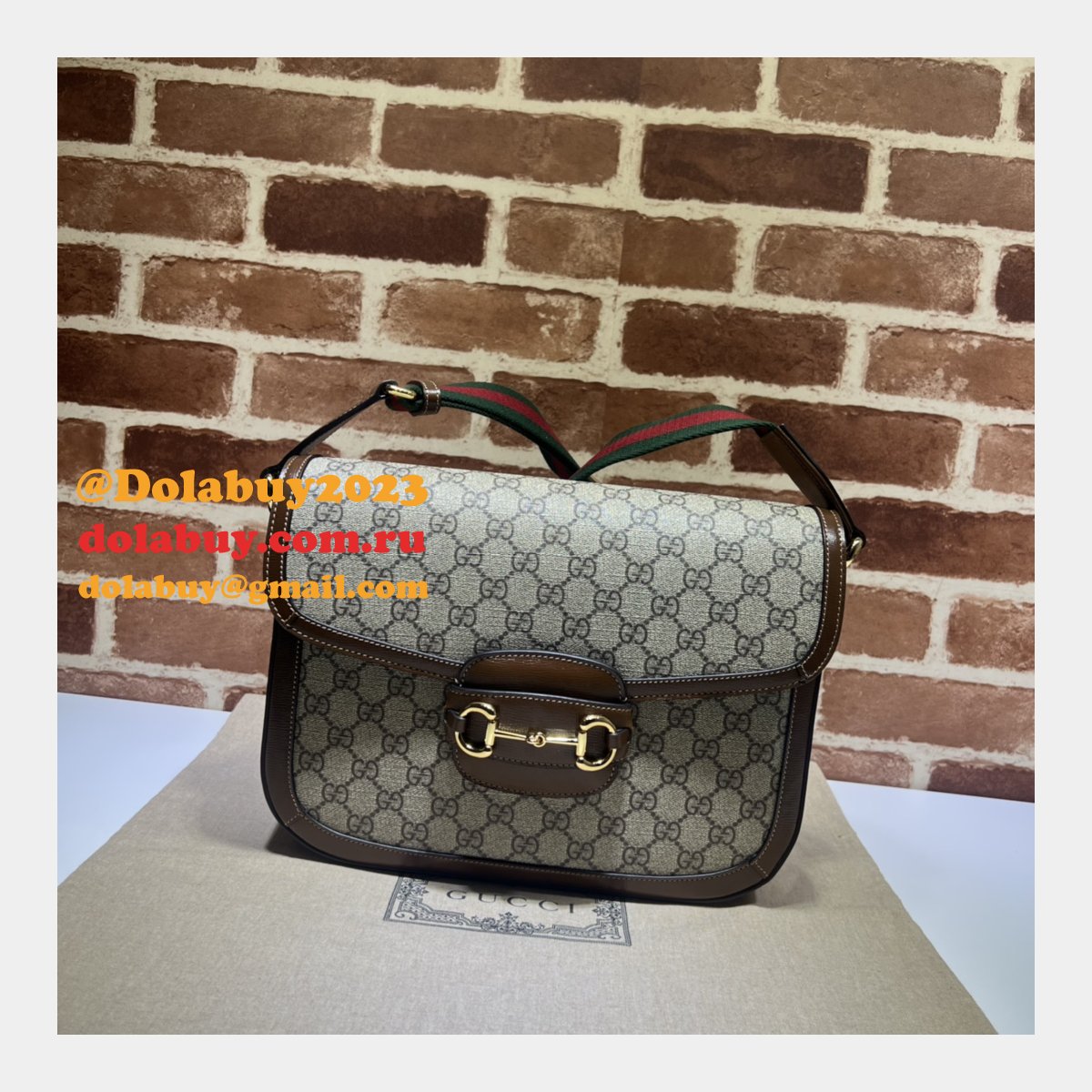 Gucci Horsebit 700457 Best 1955 Crossbody 1:1 Mirror Beige Bag