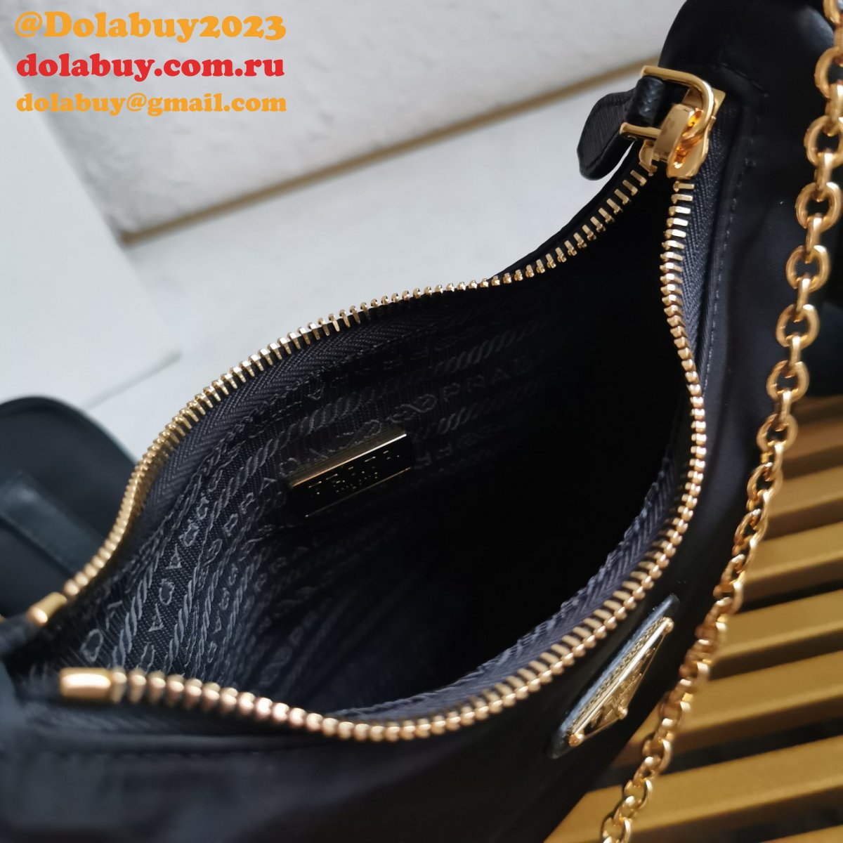 Prada Replica Nylon Hobo 1BH204 Knock Off Designer Bag