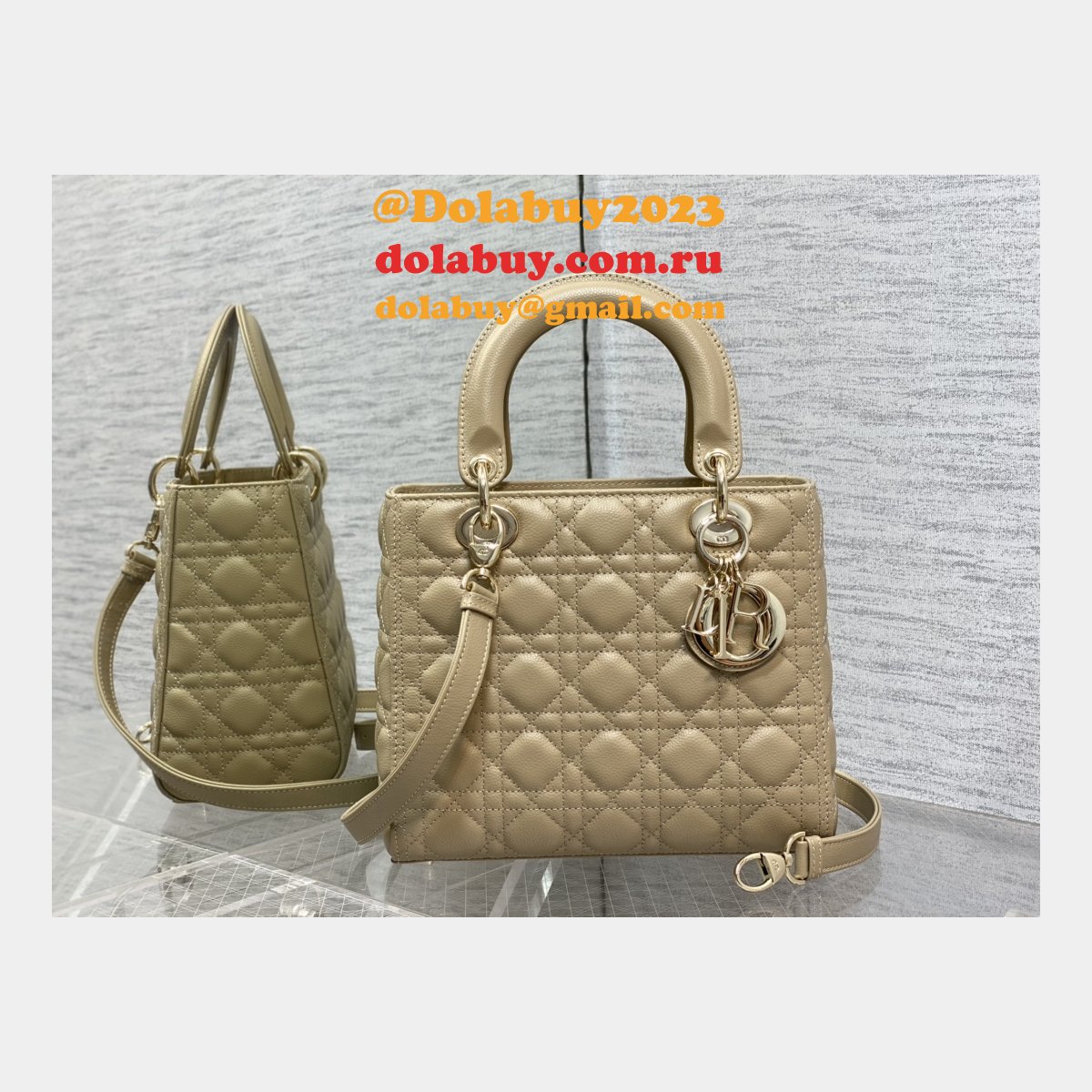 Wholesale DIOR lady 17/20/24CM calf togo leather bag
