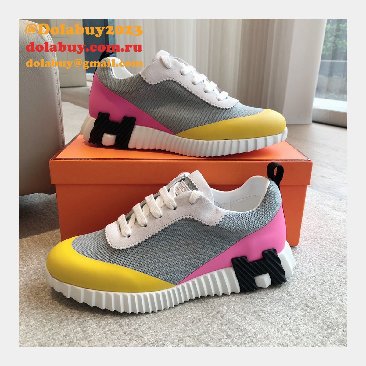 Wholesale HERMES MEN BOUNCING SNEAKER