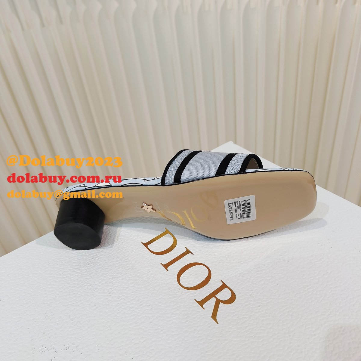 7 Star dior Dway Heeled Slide
