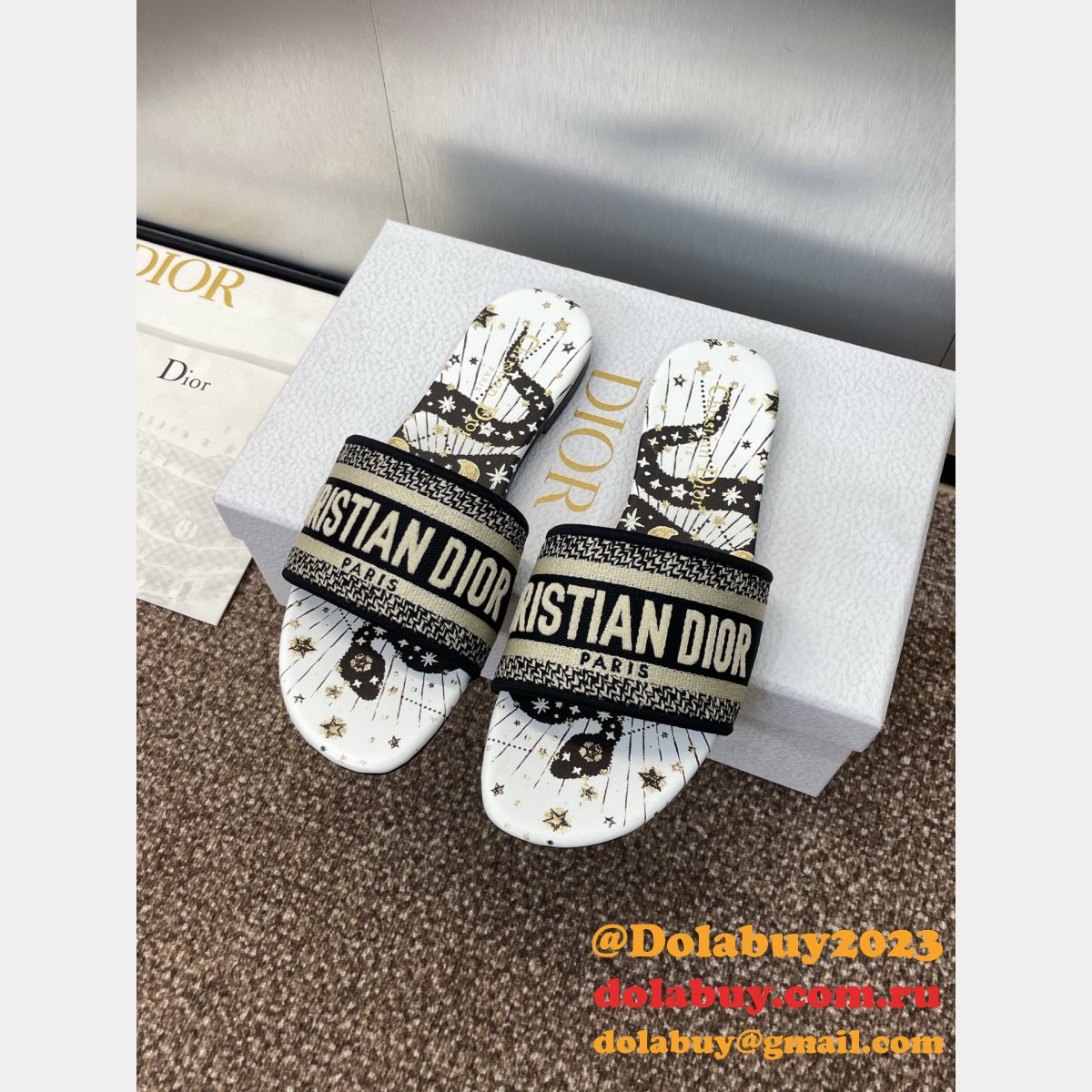 7 Star Dior Dway Slide Flat