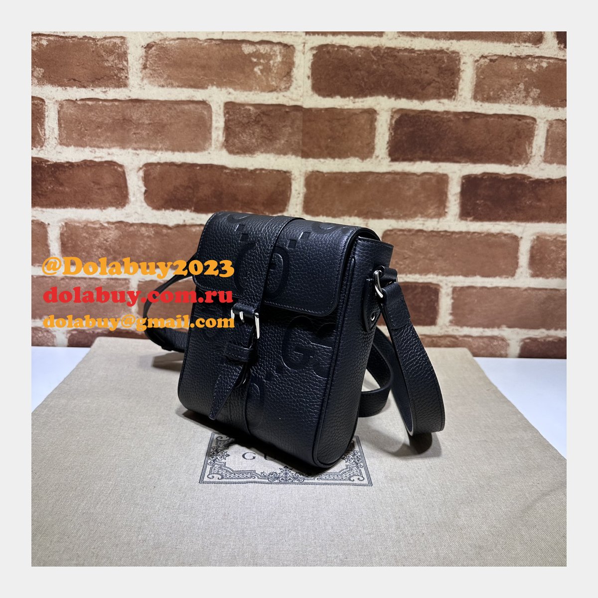 jumbo gg 1:1 mirror messenger 760235 G*u*i replica bag