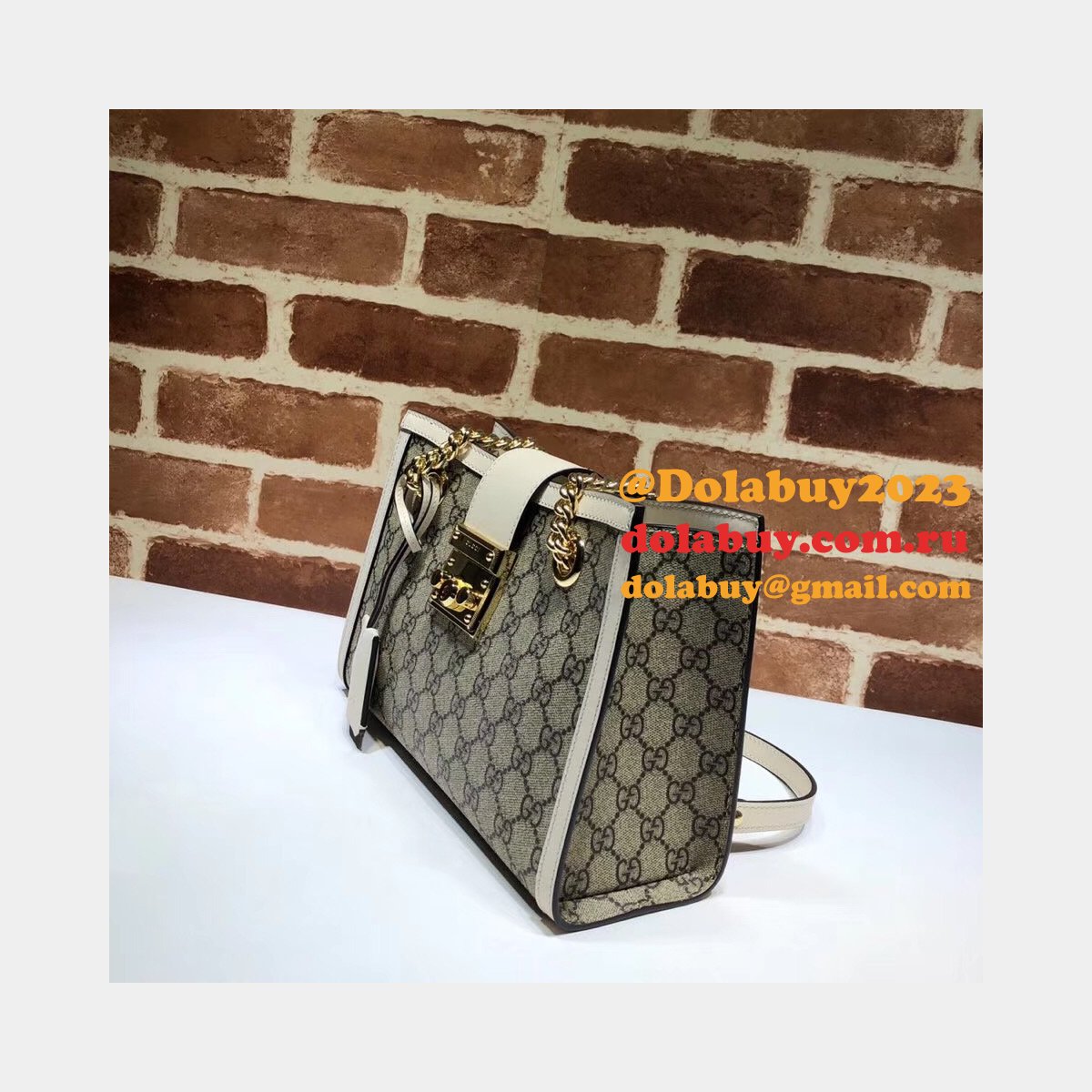 uk G*u*i replica gg supreme padlock small shoulder 498156 bag