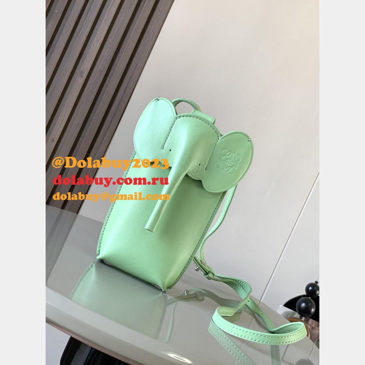 Wholesale Loewe Elephant Pocket in classic calfskin