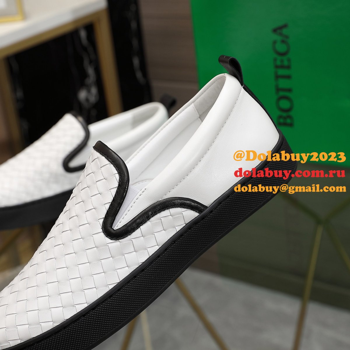 Bottega Veneta Knockoff Flats Intrecciato Nappa Slip On Sneakers Shoes