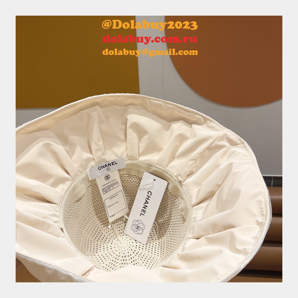 AAA+ CC Replica Big brim Camellia straw hat