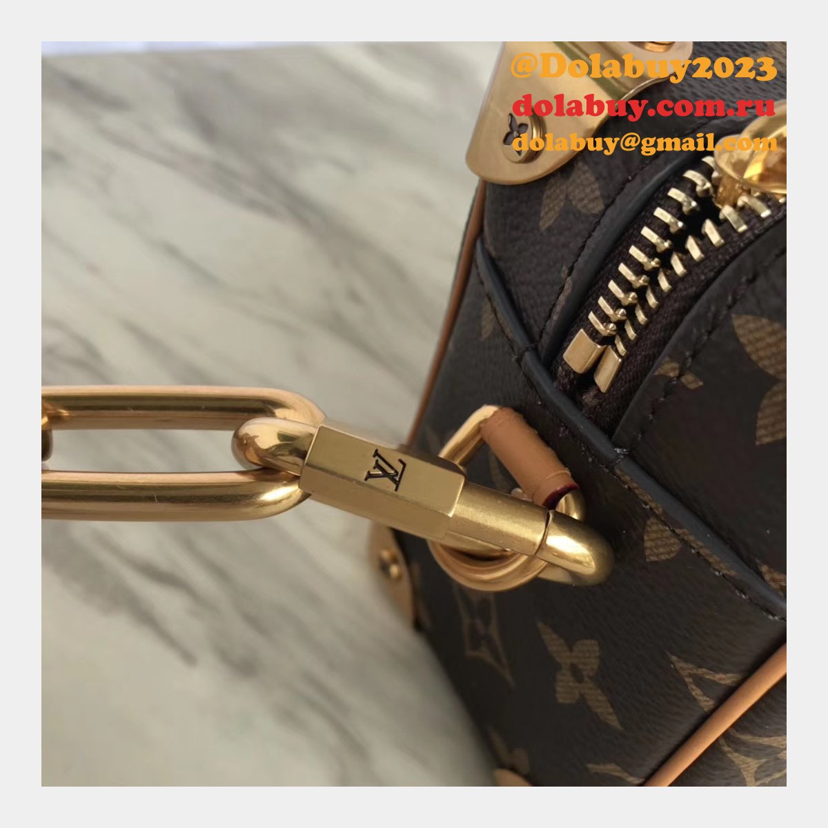 Replica Louis Vuitton Mini Soft Trunk Monogram Other in M68906 Brown