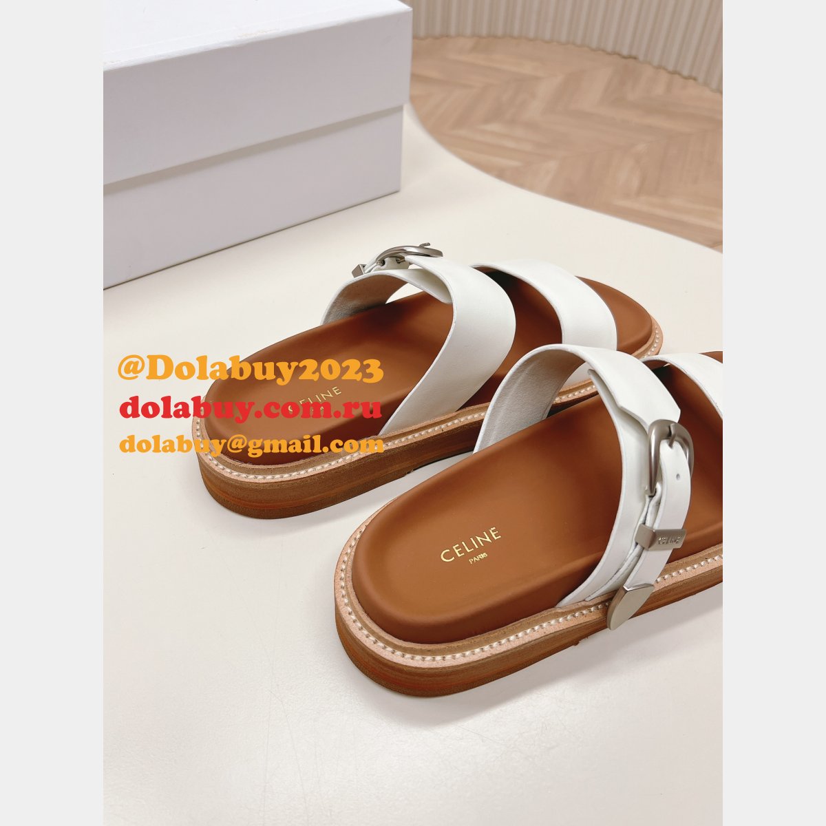 Luxury Celine Sandal Fashion Ladies Slide Platform Knockoff Shoes