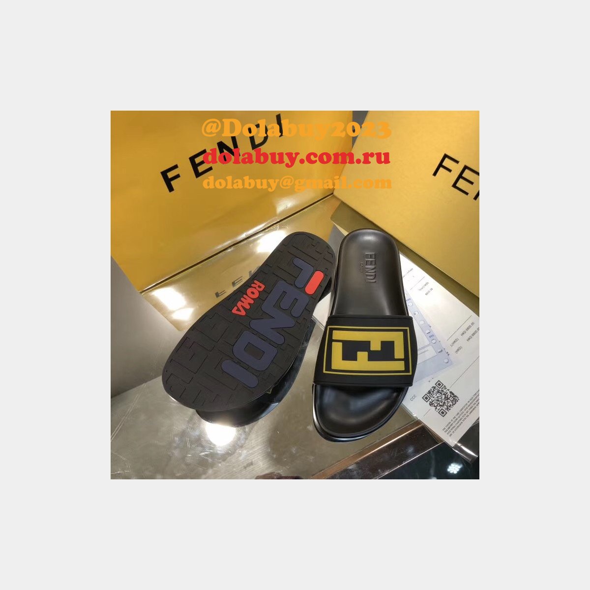 fashion F**di casual slippers