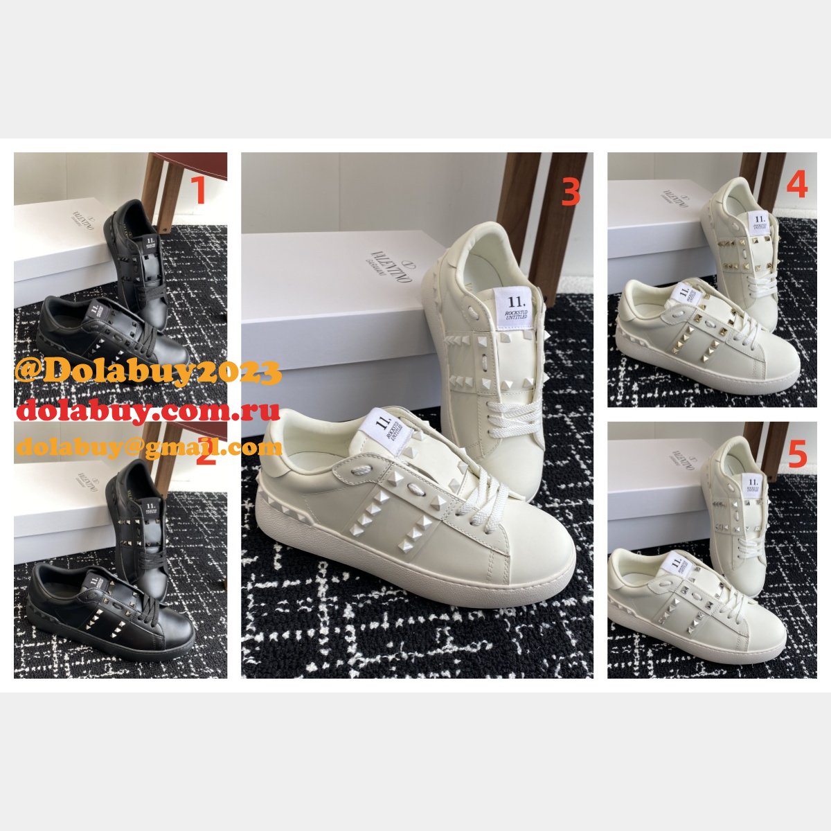 ROCKSTUD UNTITLED SNEAKER IN CALFSKIN LEATHER