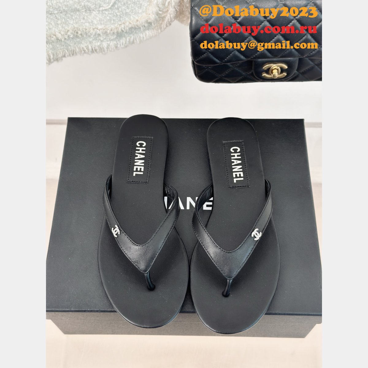 Top Quality CHANE THONGS SLIPPERS 2024