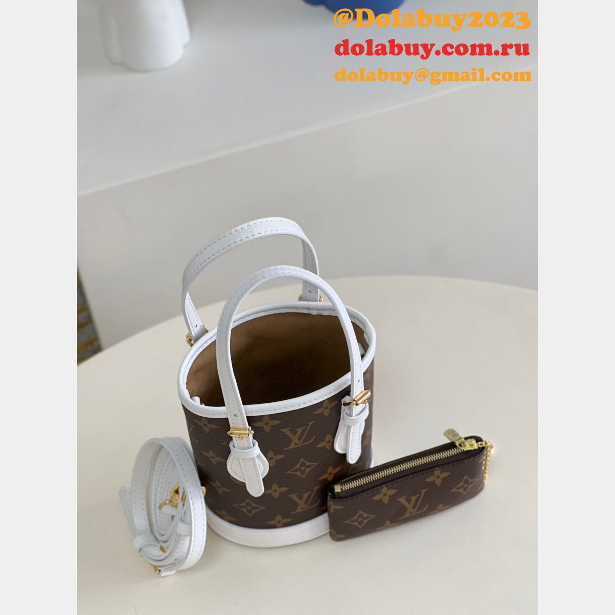 Buy Best High-Quality AAA Louis Vuitton Nano Bucket Monogram M81489 Bag