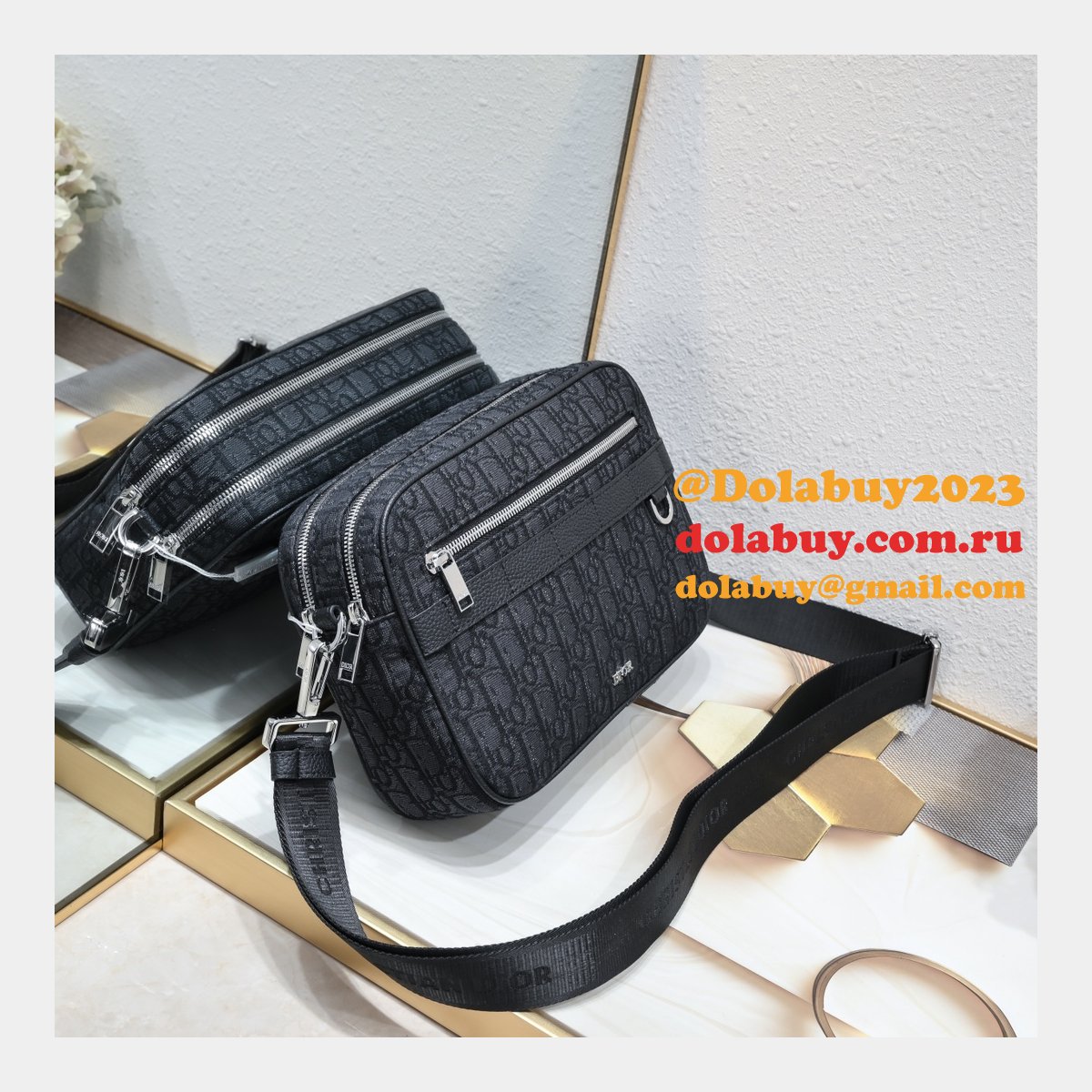 High Quality Replica UA Christian Dior Safari Messenger Mens Bag