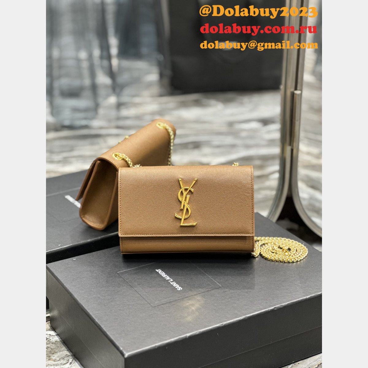 YSL Leather Kate 469390/364021 Designer Replica Bags