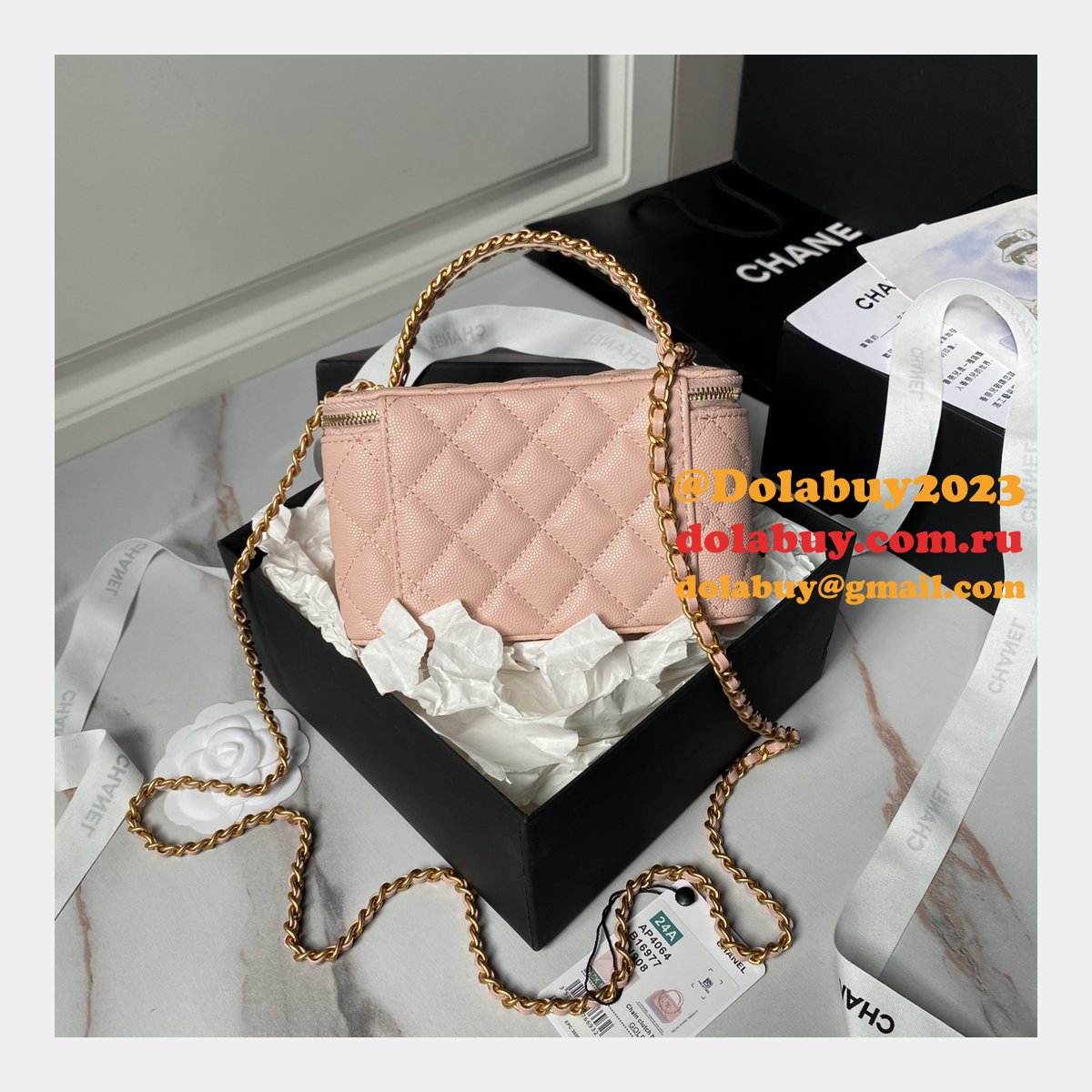 Wholesale AP4064 Gold Buckle Shoulder Vanity Copy Bag