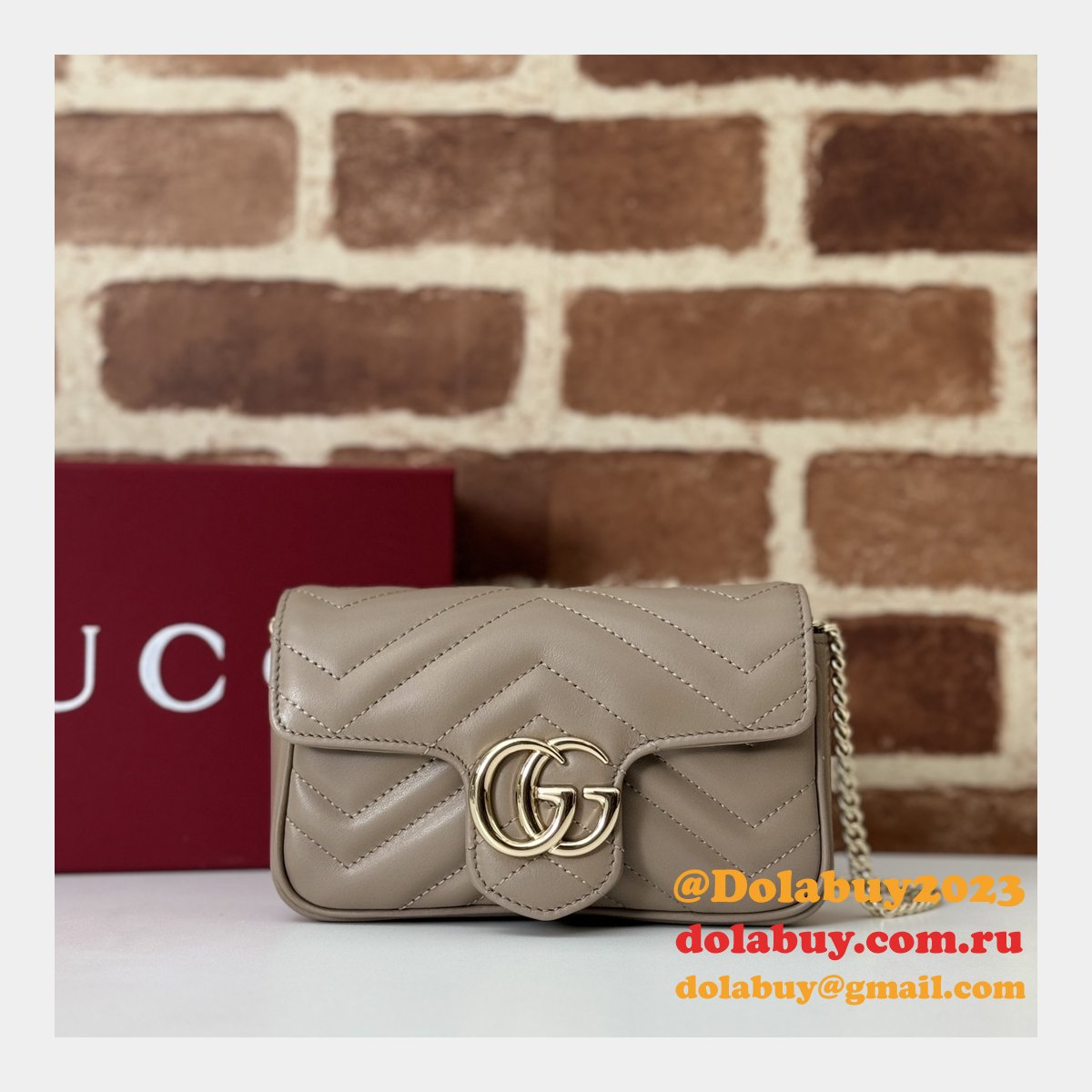 7 Star Gucci Replicas 476433 GG Marmont Super Crossbody Bag