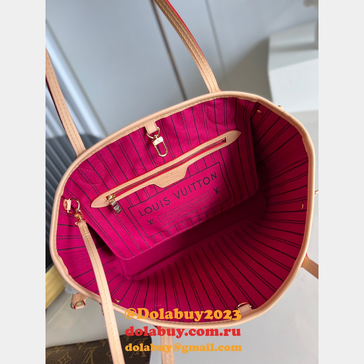 High Quality Louis Vuitton Replica Neverfull Damier/Monogram N41362/M41245  PM Bags 29CM