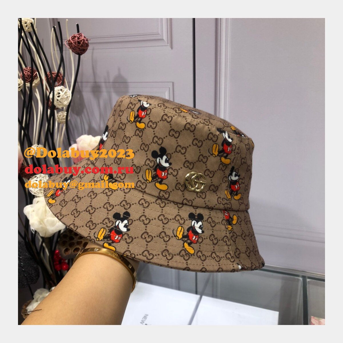 7 star G*u*i mickey fisherman hat