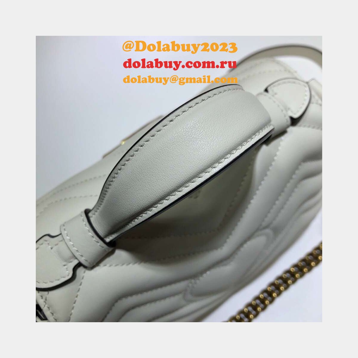 cheap 547260 G*u*i chevron leather gg marmont mini top handle