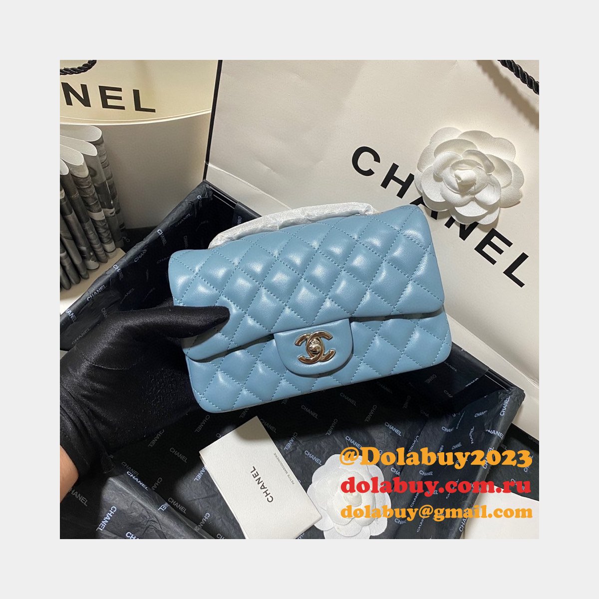 Wholesale CC Lambskin Flap Perfect 20CM Bag 1116