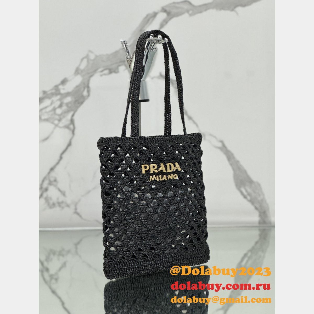 Wholesale Prada straw shopping bag 1BG493