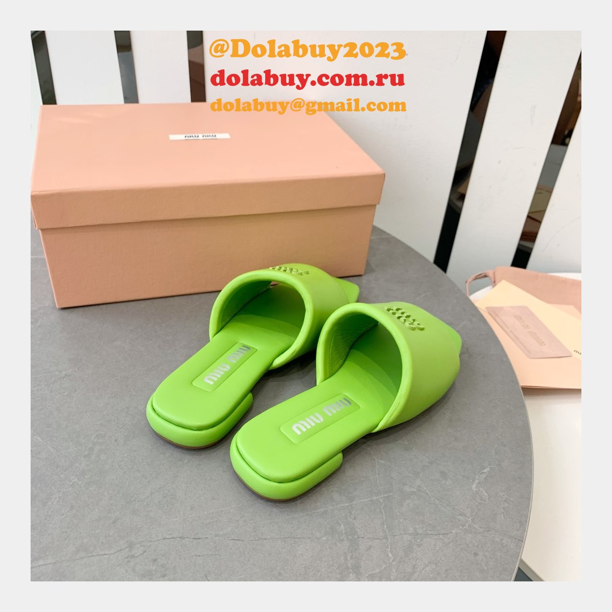 Perfect MiuMiu Bread Slippers Summer Replica Sandals