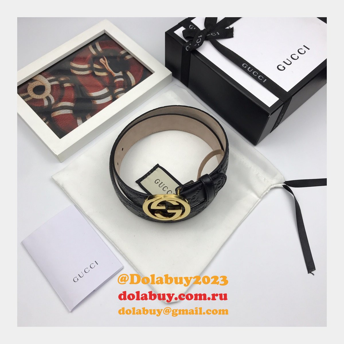 high quality G*u*i replica leather belts