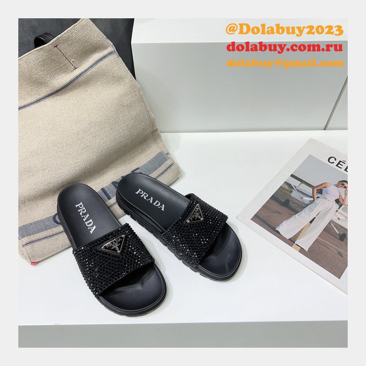 Our Dolabuy Webstore Prada Replica High Quality Flat Sandals