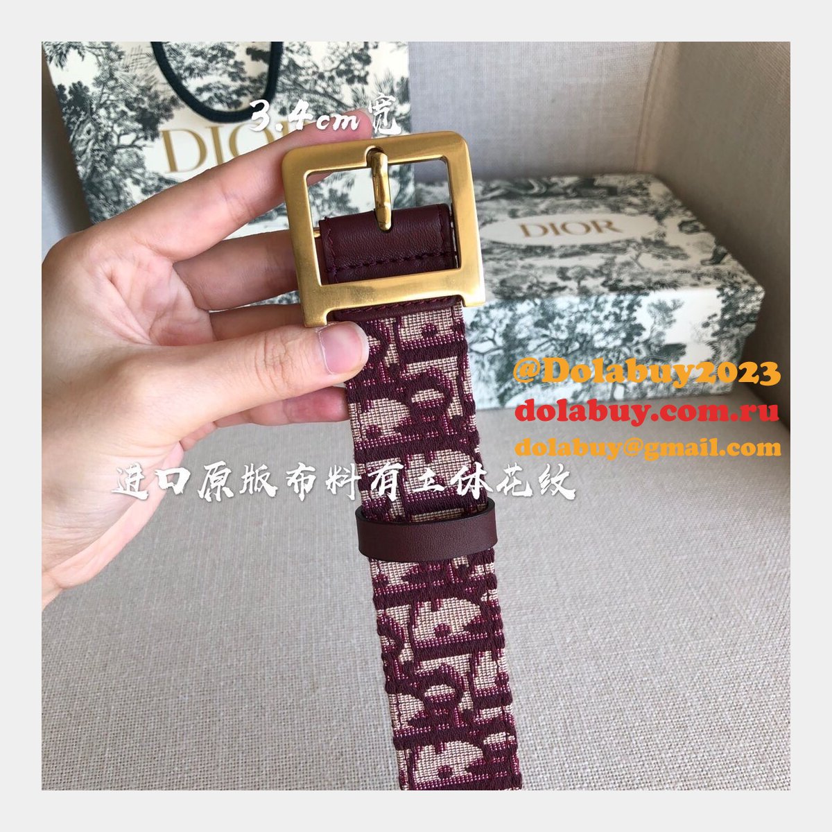 Christian Dior Replica Belts 3.4cm Accessories Belts