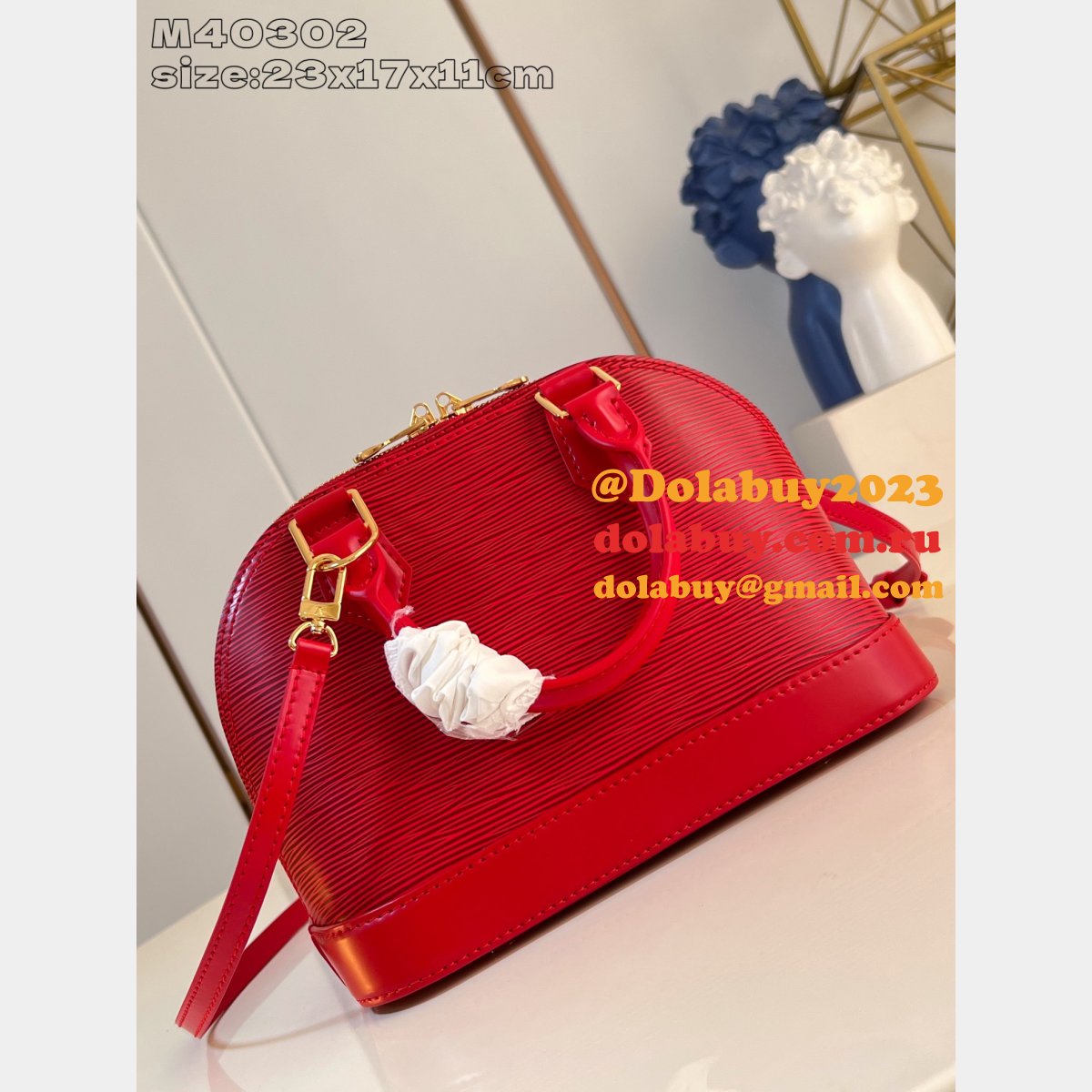 Louis Vuitton Alma Top Quality Epi Leather M40302 Red Bag