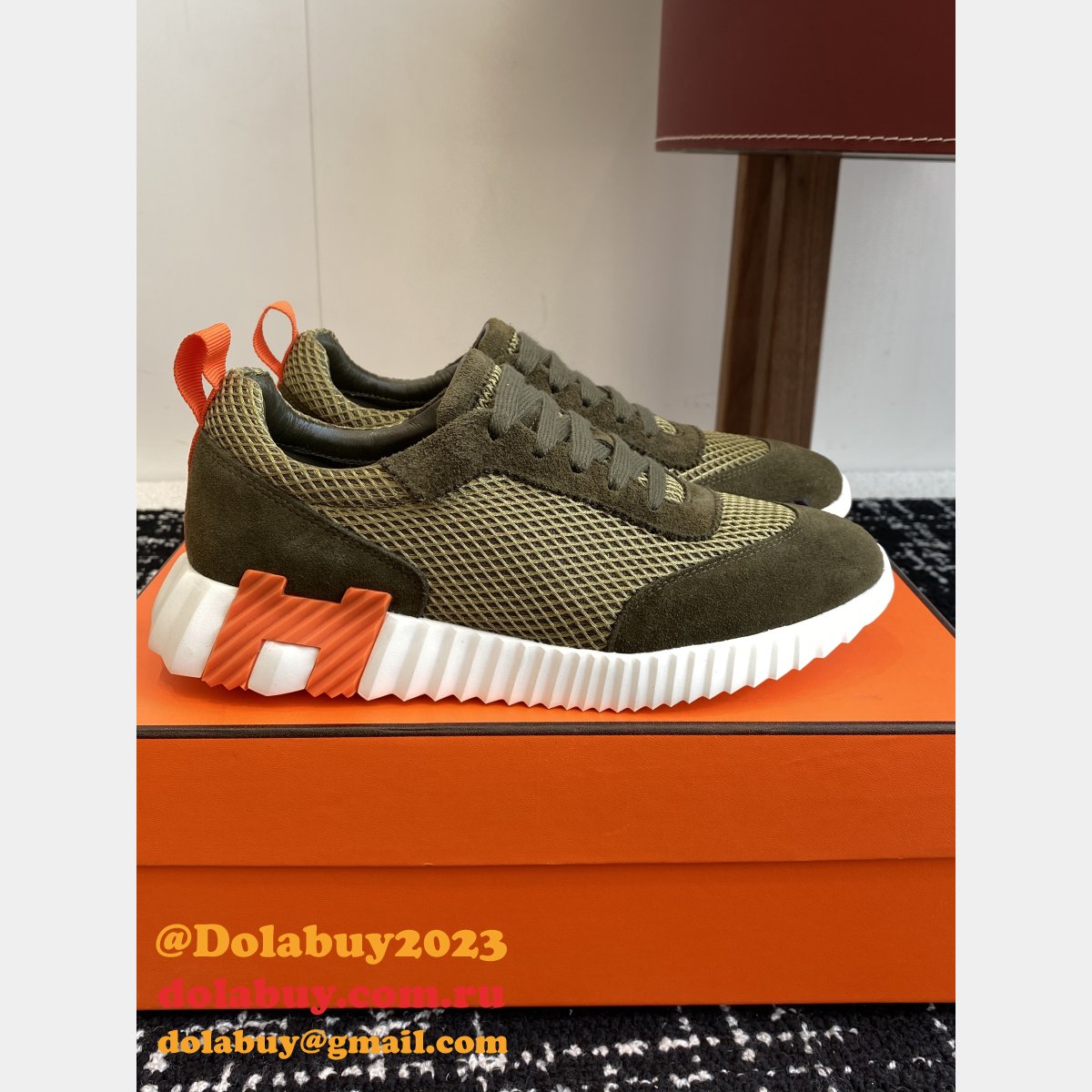 Top Designer Hermes Bouncing Sneaker