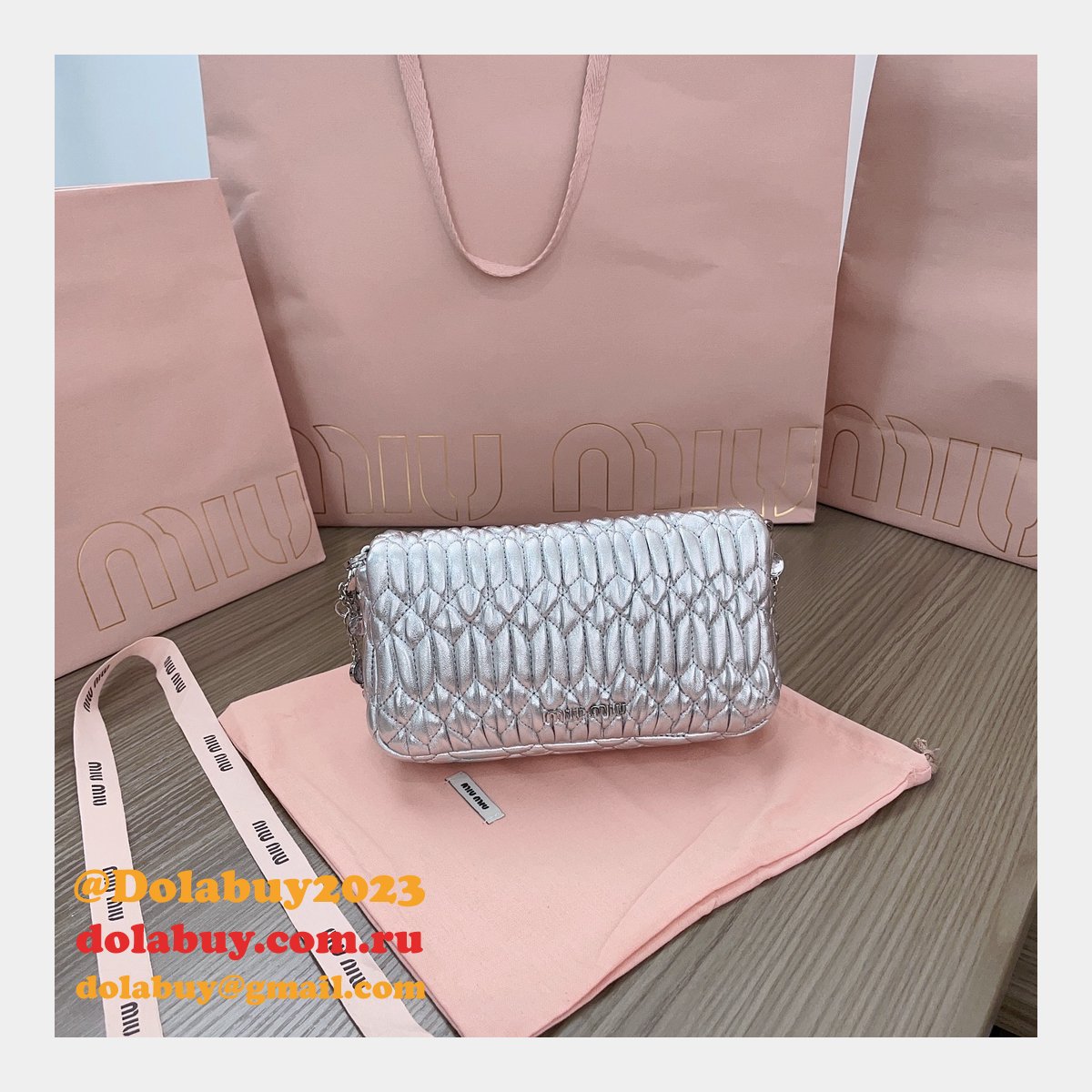 Luxury Designer Replica Miu Miu 5BP079 Cloquet 7 Star Bag