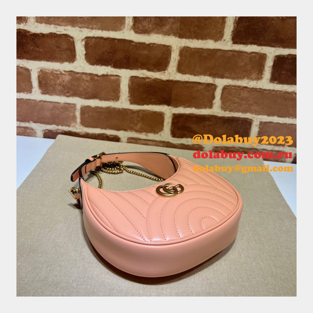 G*u*i aaa+ gg marmont half-moon-shaped 699514 fashion bag