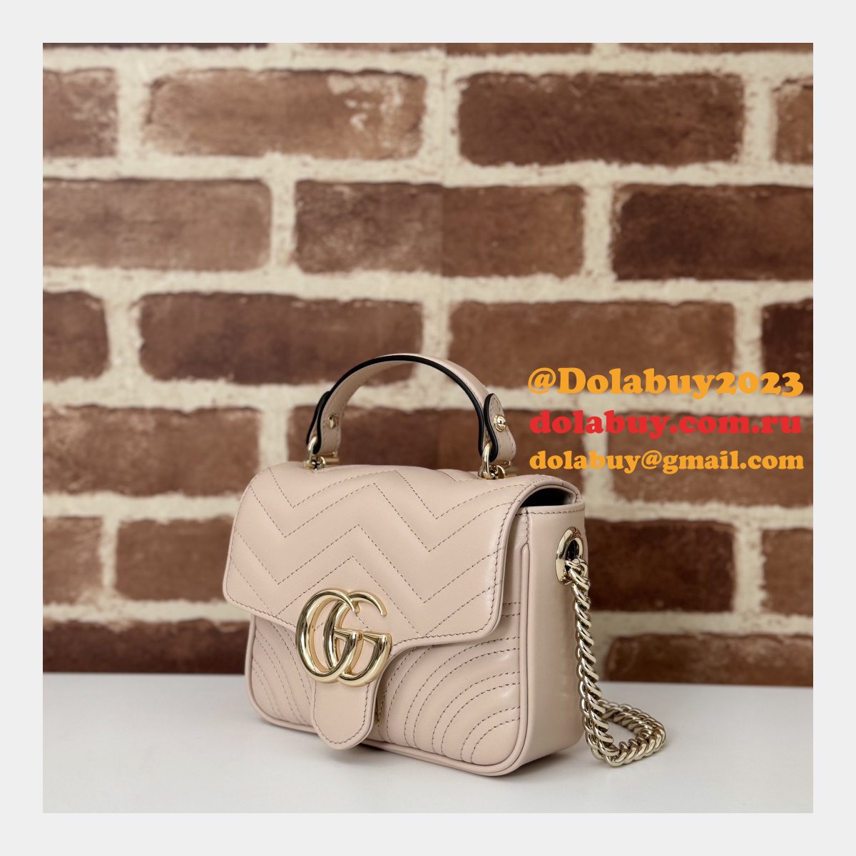 G*u*i luxury 1:1 gg marmont 811238 copy bags