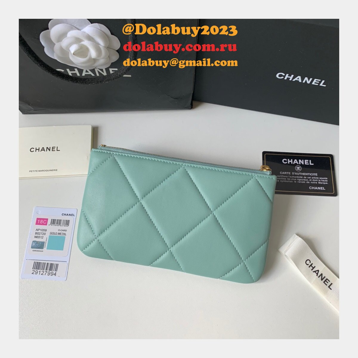 Hot Replica 19 Lambskin Small Pouch AP1059 Bag