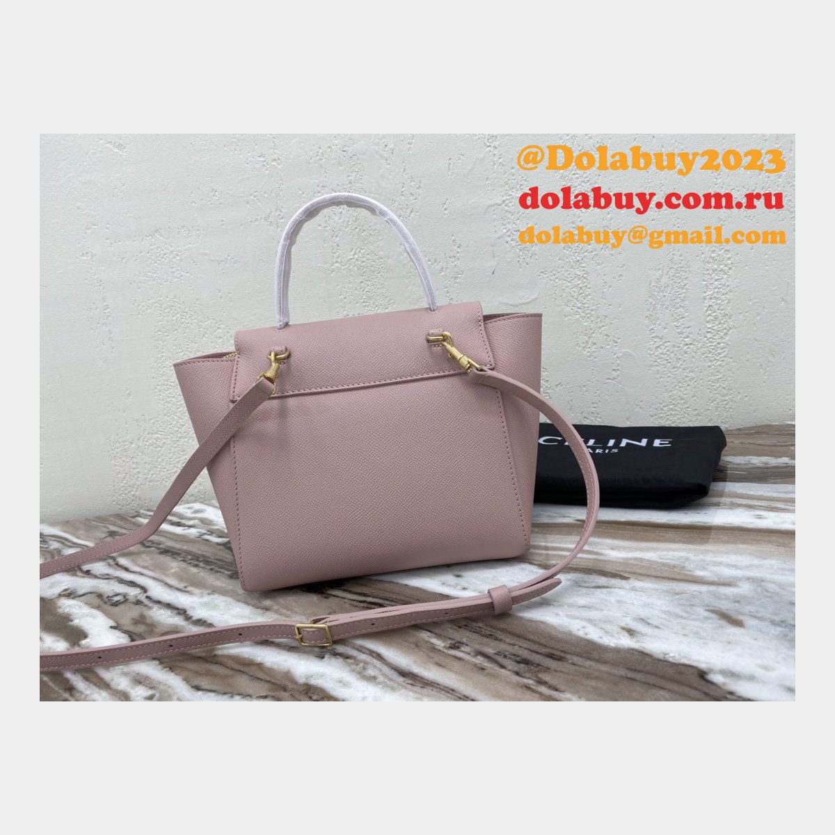 Celine AAA+ celine nano belt pink bag High Quality