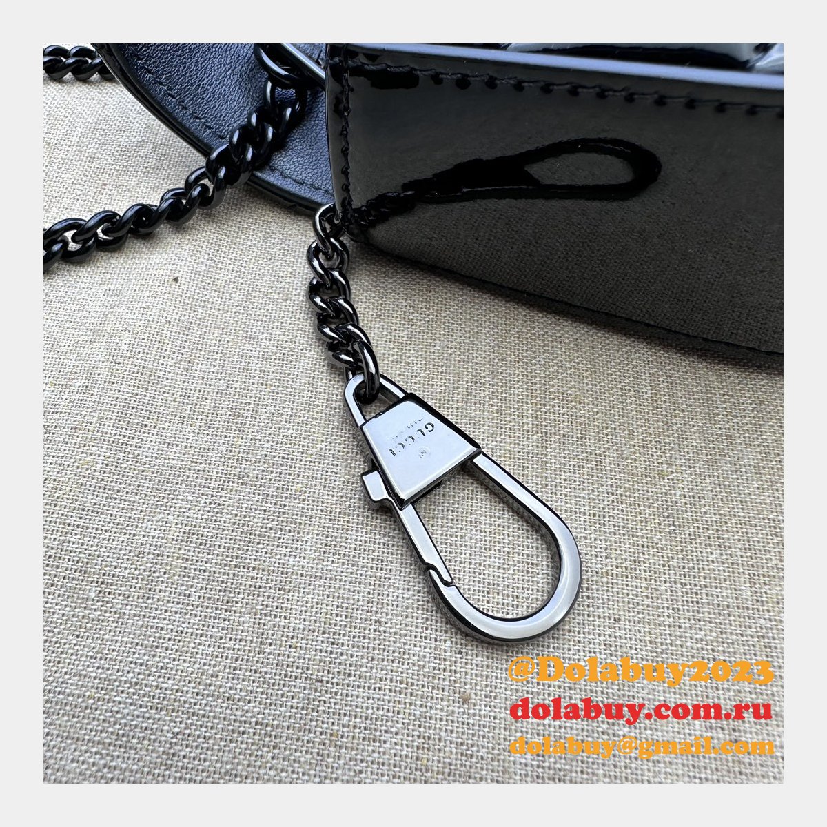 high quality gg marmont super replica G*u*i 476433 black bag