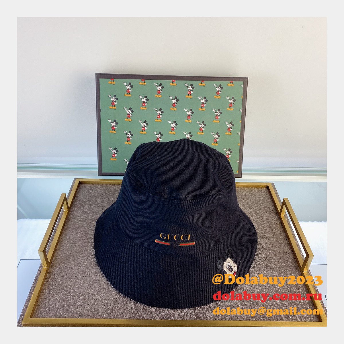 cheap G*u*i mickey fisherman hat