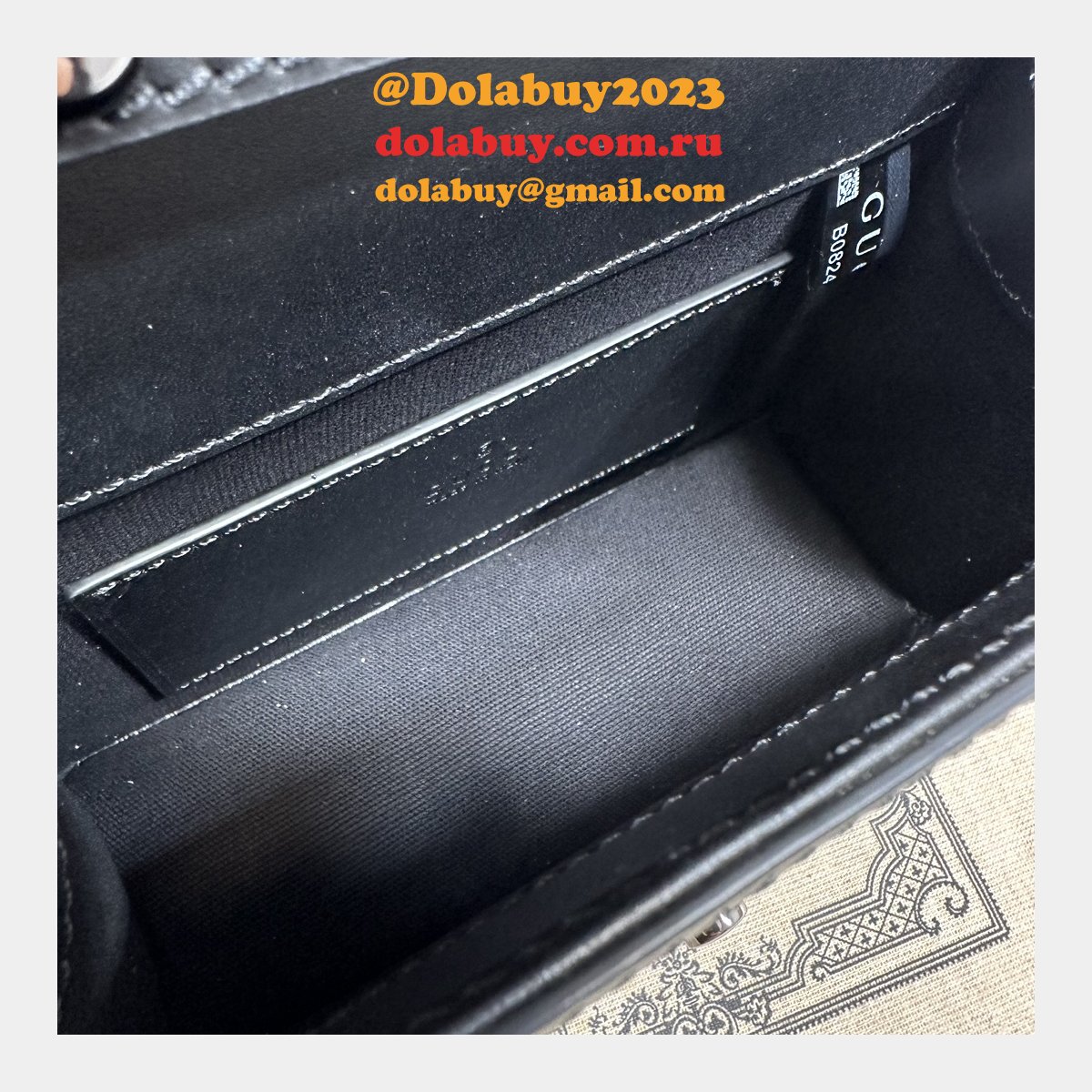 knockoff ophidia gg G*u*i black 696180 shoulder bag