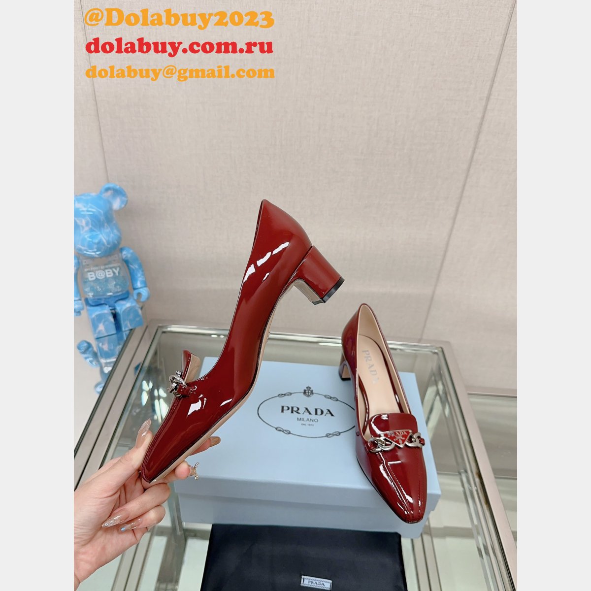 Wholesale Prada CHEAP SALES ONLINE square toe shoes