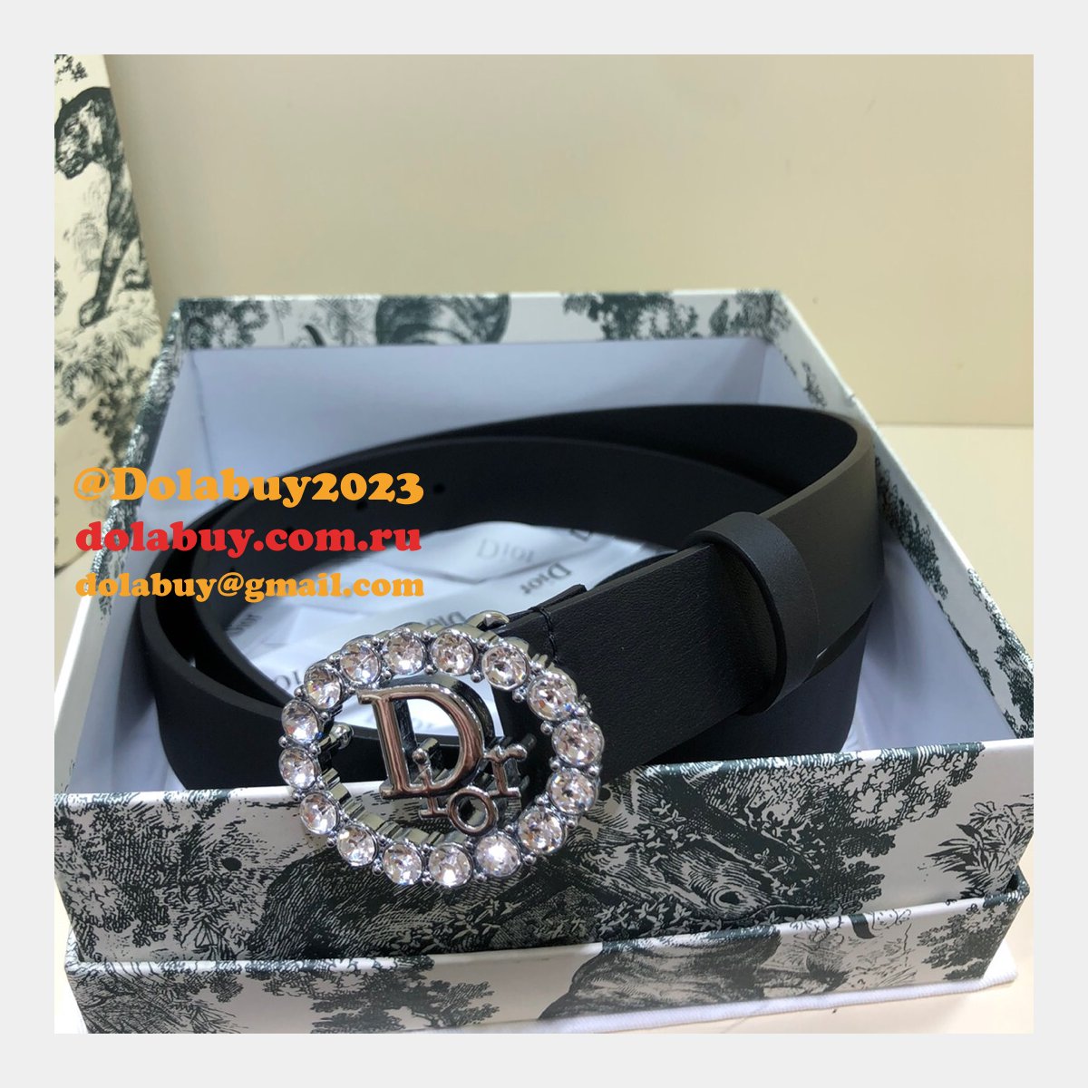 Wholesale Christian Dior AAA Belts 30mm Black Replica