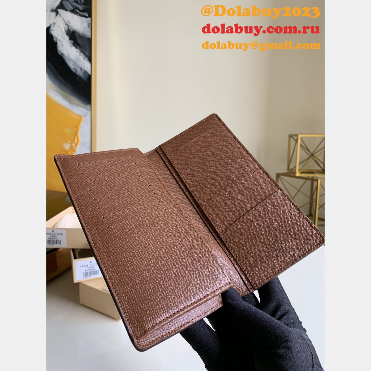 M61697/N62665/M66540 Brazza Wallet Monogram Eclipse Damier Graphite LV Replica