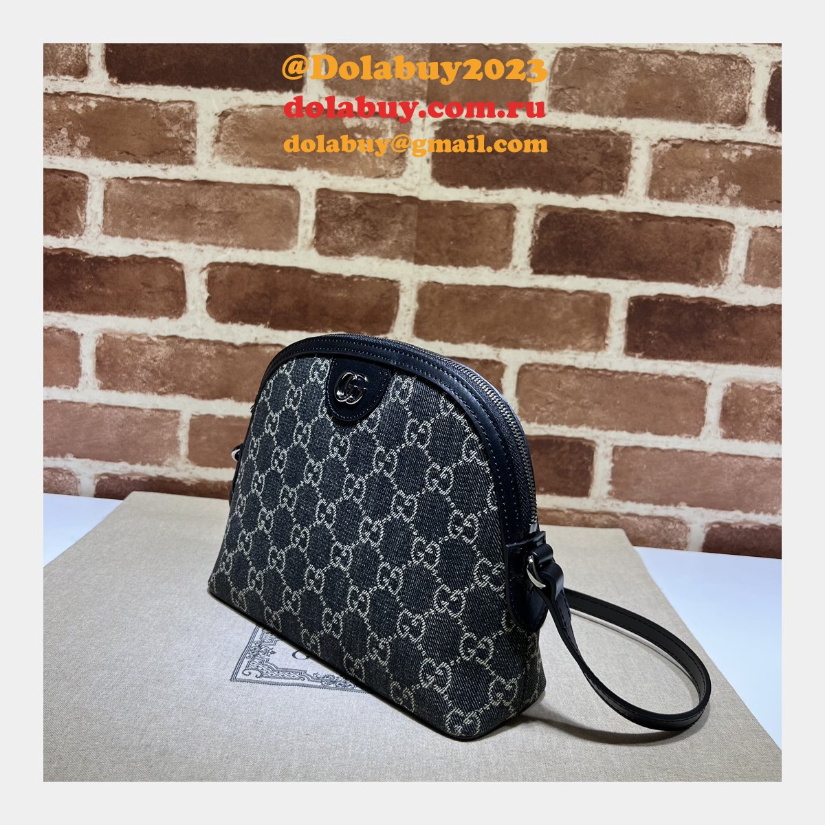 Quality Best Fake Black Ophidia GG 499621 Shoulder Fashion Bag