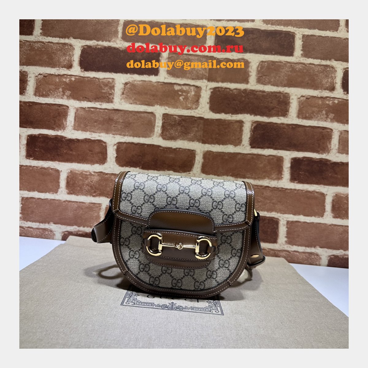 Buy AAAA Gucci 760191 Horsebit Rounded Fake Designer Bags