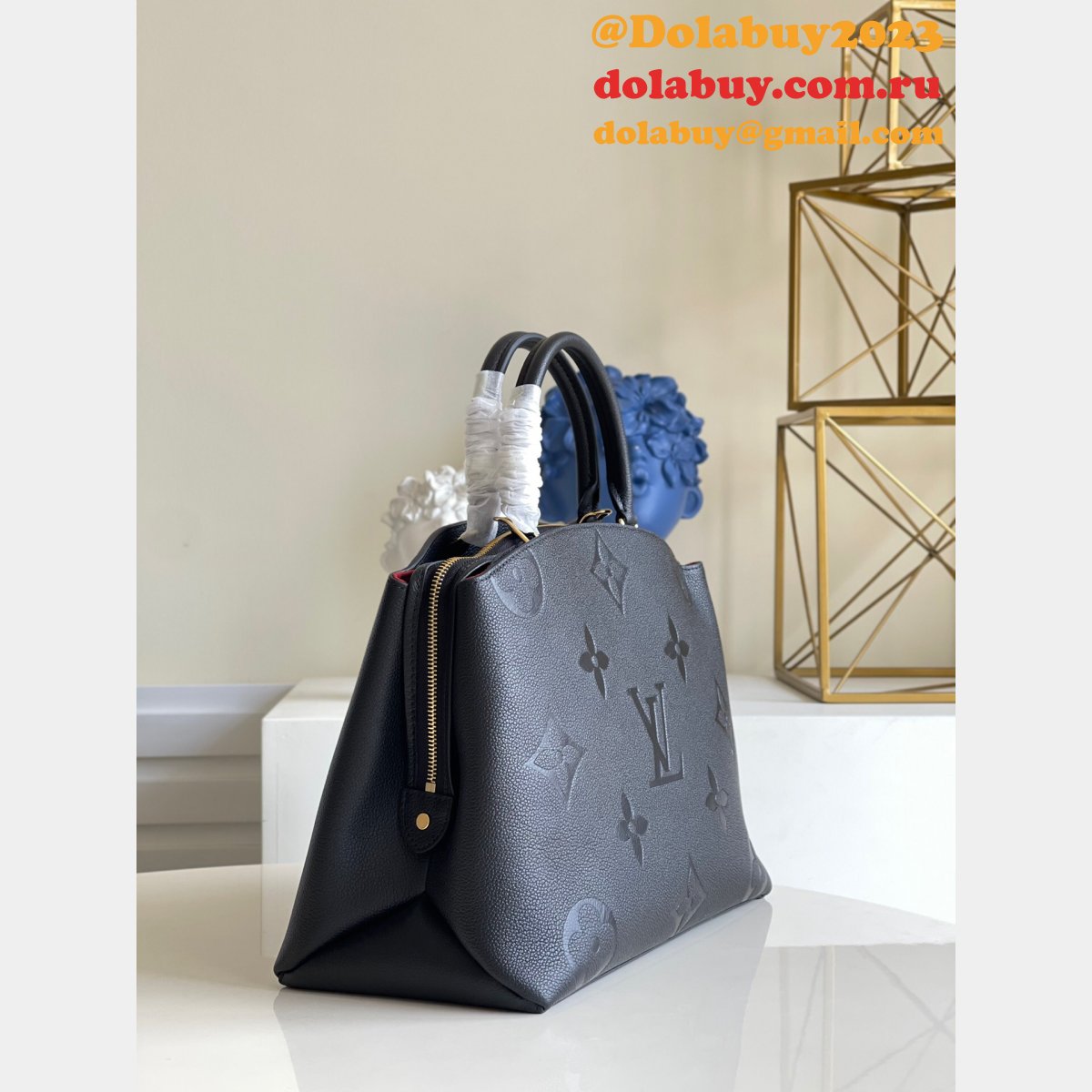 Best Replica Quality Louis Vuitton Grand Palais Monogram Empreinte Leather M45811 Black