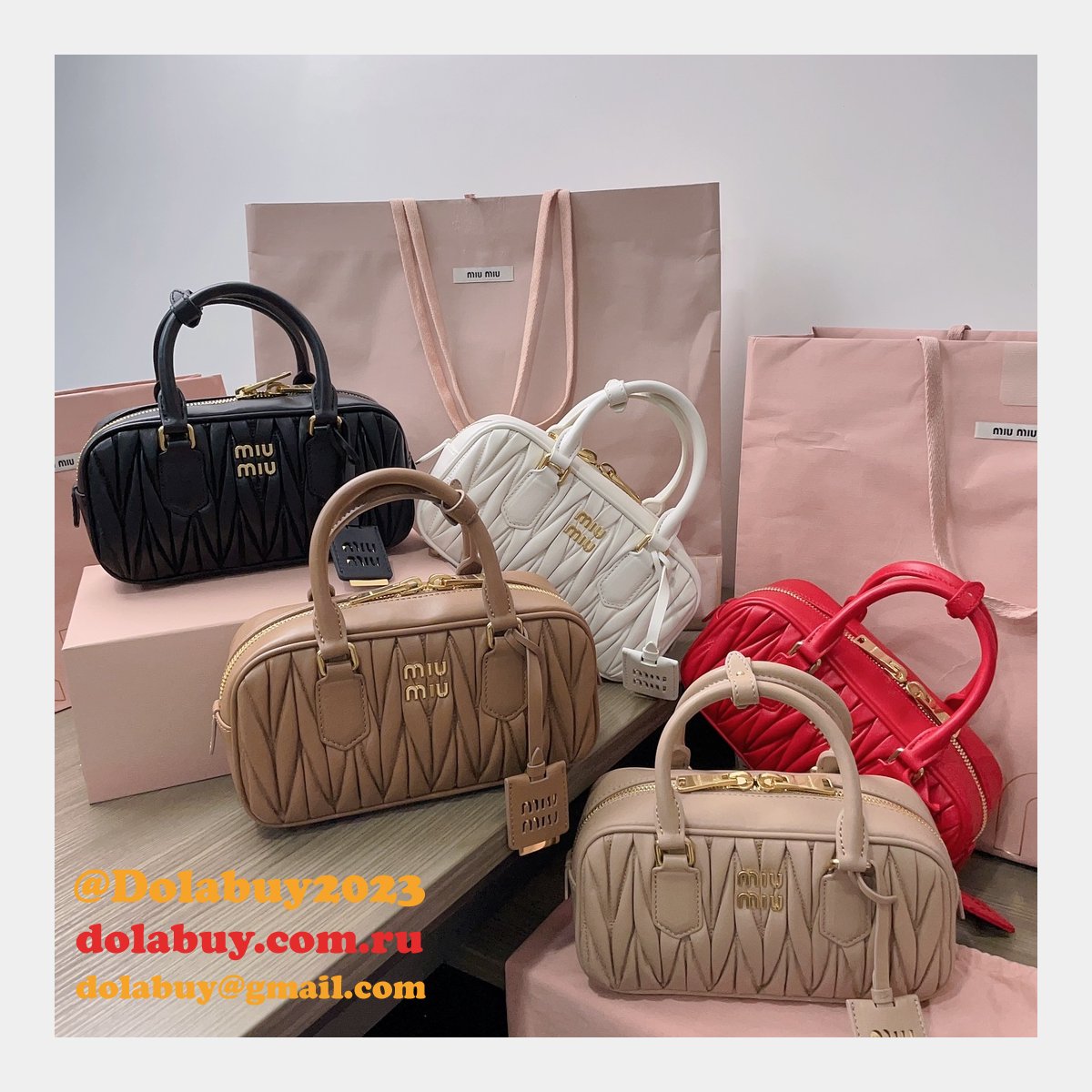 Shopping Top Grade 5BB142 Matelasse Replica Miu Miu Online Fake Bag