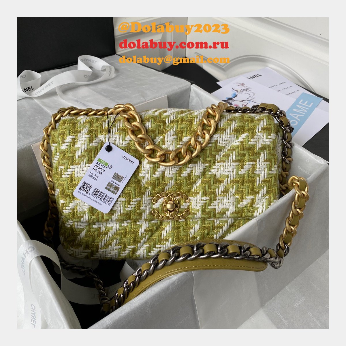 Designer 1:1 Mirror AS1161 Replica Luxury 2023 19 Handbag 30CM